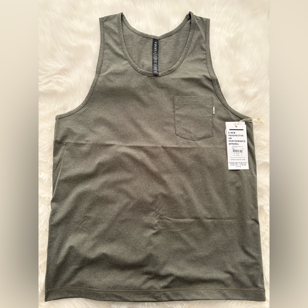 Vuori Tradewind Performance Men’s Tank Top - Green